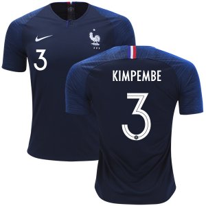 France 2018 World Cup PRESNEL KIMPEMBE 3 Home Shirt Soccer Jersey