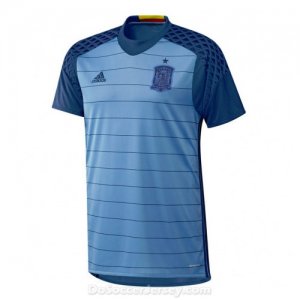 Spain 2016/17 Goalkeeper Blue Shirt Soccer Jersey