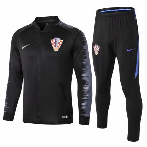 Croatia 2018/19 Black Stripe Training Suit (Jacket+Trouser)