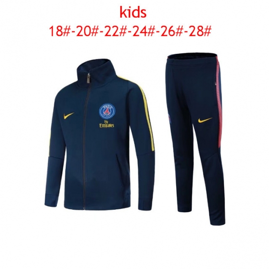 Kids PSG Jacket + Pants Suit Royal Blue 2017/18 - Click Image to Close