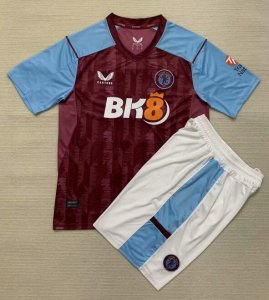 Kids 2023/24 Aston Villa Home Kit