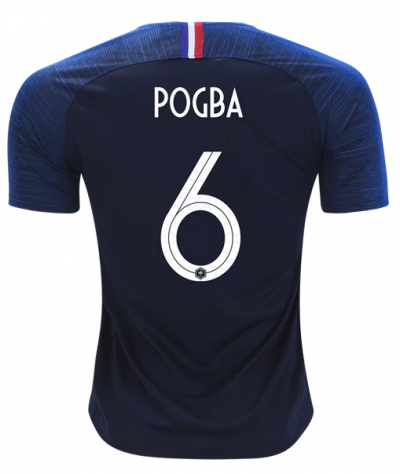 France 2018 World Cup Home Paul Pogba Shirt Soccer Jersey