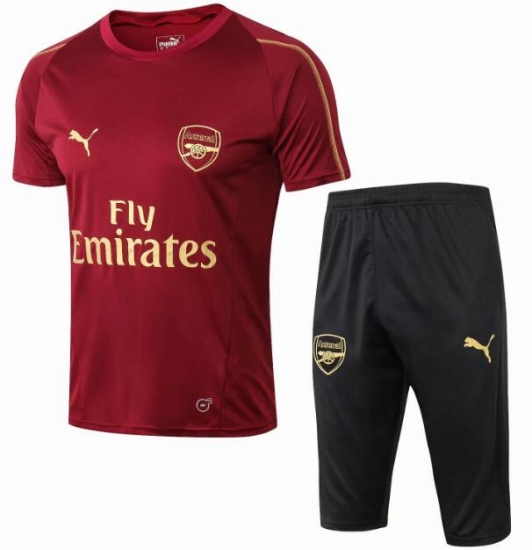 Arsenal 2018/19 Maroon Short Training Suit - Click Image to Close