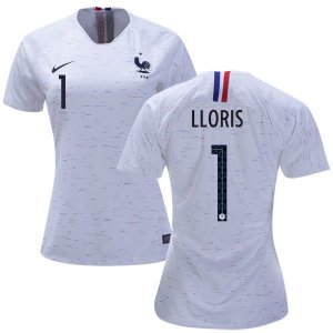 France 2018 World Cup HUGO LLORIS 1 Women's Away Shirt Soccer Jersey