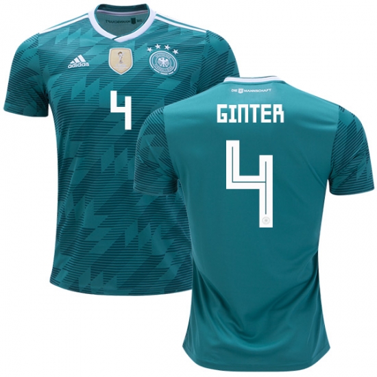 Germany 2018 World Cup MATTHIAS GINTER 4 Away Shirt Soccer Jersey - Click Image to Close