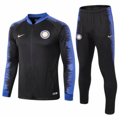 Inter Milan 2018/19 Black Stripe Training Suit (Jacket+Trouser)