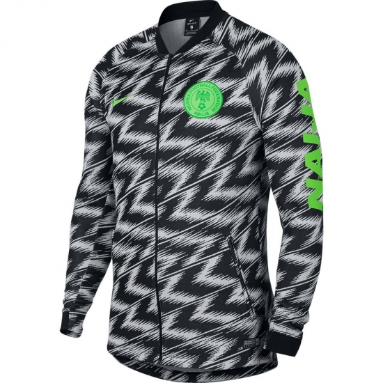 Nigeria 2018 World Cup Black/White Training Jacket Top - Click Image to Close