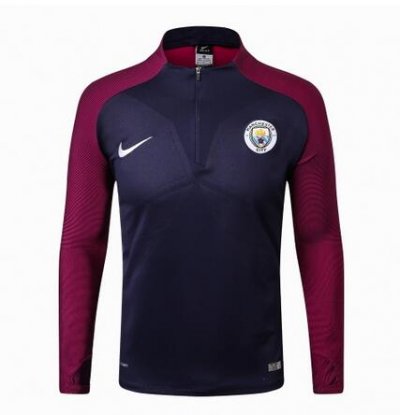 Manchester city 1/4 Zip Squad Training Top Blue 2017/18