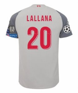 Liverpool 2018/19 ADAM LALLANA 20 UCL Third Shirt Soccer Jersey