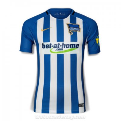 Hertha BSC 2017/18 Home Shirt Soccer Jersey