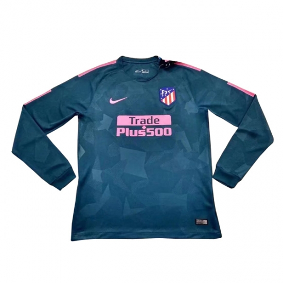 Atletico Madrid 2017/18 Third Long Sleeved Shirt Soccer Jersey - Click Image to Close