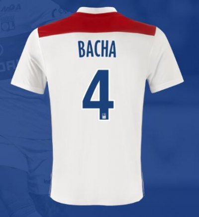 Olympique Lyonnais 2018/19 BACHA 4 Home Shirt Soccer Jersey