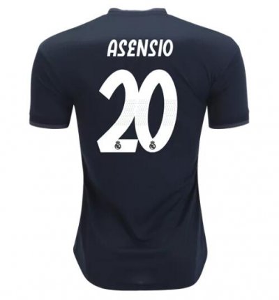 Marco Asensio Real Madrid 2018/19 Away Black Shirt Soccer Jersey