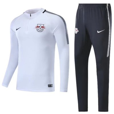 RB Leipzig 2017/18 White Training Suits(Zipper Shirt+Trouser)