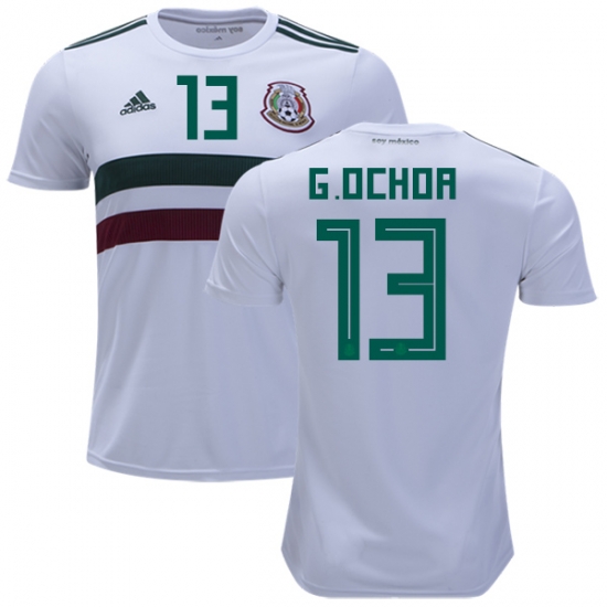 Mexico 2018 World Cup Away GUILLERMO OCHOA 13 Shirt Soccer Jersey - Click Image to Close