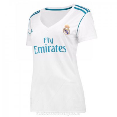 Real Madrid 2017/18 Home Women's Shirt Soccer Jersey