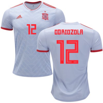 Spain 2018 World Cup ALVARO ODRIOZOLA 12 Away Shirt Soccer Jersey