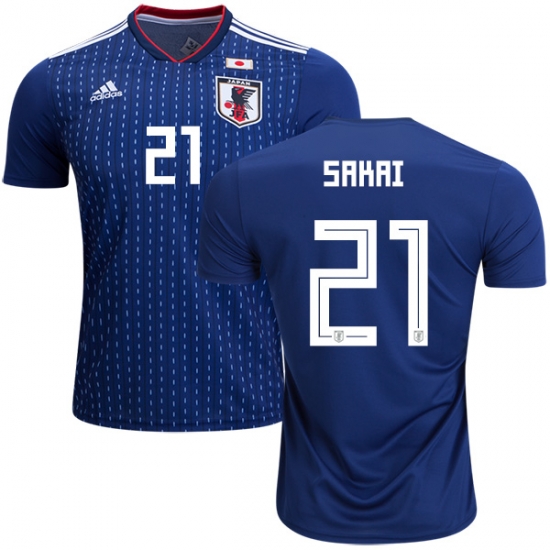 Japan 2018 World Cup GOTOKU SAKAI 21 Home Shirt Soccer Jersey - Click Image to Close