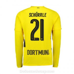 Borussia Dortmund 2017/18 Home Schürrle #21 Long Sleeve Soccer Shirt