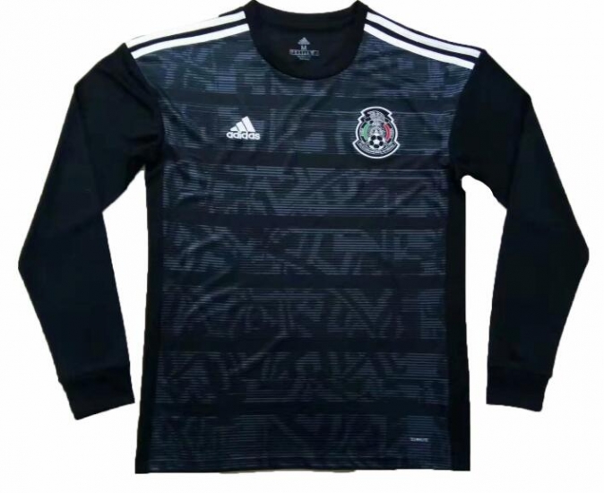 Mexico 2019 Home Gold Cup Long Sleeved Shirt Soccer Jersey - Click Image to Close