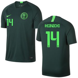 Nigeria Fifa World Cup 2018 Away Kelechi Iheanacho 14 Shirt Soccer Jersey