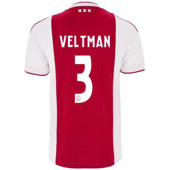 Ajax 2018/19 joel veltman 3 Home Shirt Soccer Jersey - Click Image to Close