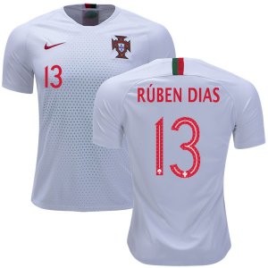 Portugal 2018 World Cup RUBEN DIAS 13 Away Shirt Soccer Jersey