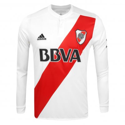 River Plate 2017/18 Home Long Sleeved Shirt Soccer Jersey