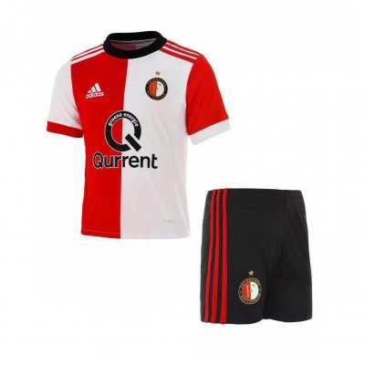 Feyenoord Rotterdam 2017/18 Home Kids Soccer Kit Children Shirt And Shorts