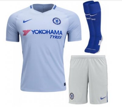 Chelsea 2017/18 Away Soccer Jersey Kits (Shirt+Shorts+Socks)