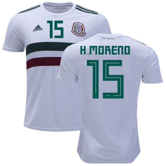 Mexico 2018 World Cup Away HECTOR MORENO 15 Shirt Soccer Jersey - Click Image to Close