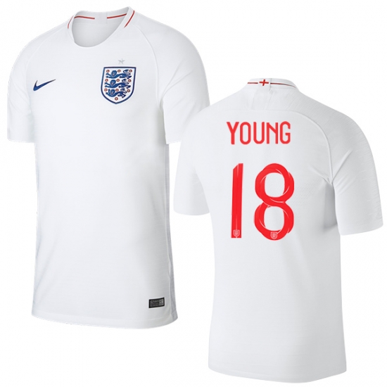 England 2018 FIFA World Cup ASHLEY YOUNG 18 Home Shirt Soccer Jersey - Click Image to Close