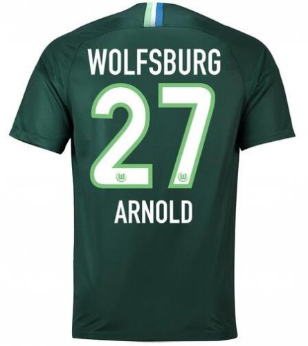 VfL Wolfsburg 2018/19 ARNOLD 27 Home Shirt Soccer Jersey