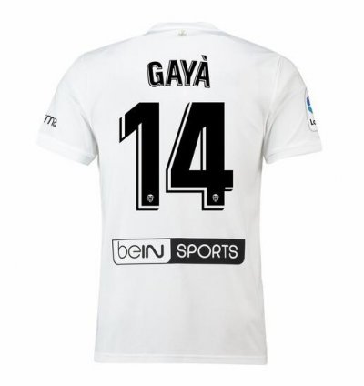 Valencia 2018/19 GAYÀ 14 Home Shirt Soccer Jersey