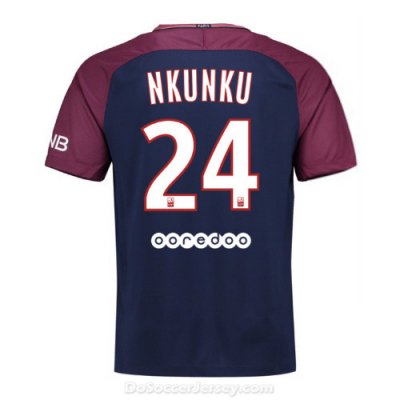 PSG 2017/18 Home Nkunku #24 Shirt Soccer Jersey