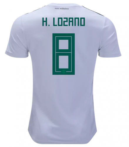 Mexico 2018 World Cup Away Hirving Lozano Shirt Soccer Jersey