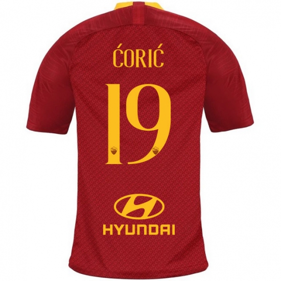 AS Roma 2018/19 CORIC 19 Home Shirt Soccer Jersey - Click Image to Close