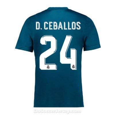 Real Madrid 2017/18 Third D. Ceballos #24 Shirt Soccer Jersey
