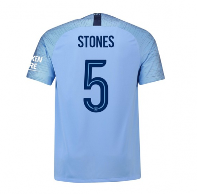 Manchester City 2018/19 Stones 5 UCL Home Shirt Soccer Jersey