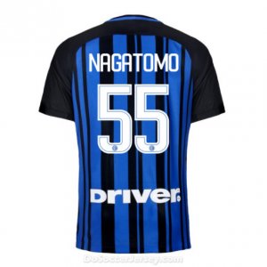 Inter Milan 2017/18 Home NAGATOMO #55 Shirt Soccer Jersey