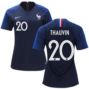 France 2018 World Cup FLORIAN THAUVIN 20 Women's Home Shirt Soccer Jersey