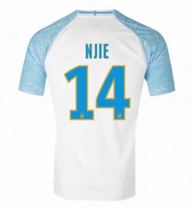 Olympique de Marseille 2018/19 NJIE 14 Home Shirt Soccer Jersey