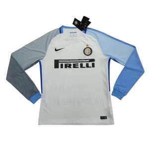 Inter Milan 2017/18 Away Long Sleeved Shirt Soccer Jersey