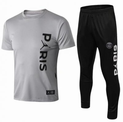 PSG 2018/19 Light Grey T-Shirt + Pants Training Suit