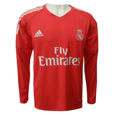 Real Madrid 2017/18 Goalkeeper Red Long Sleeved Shirt Soccer Jersey