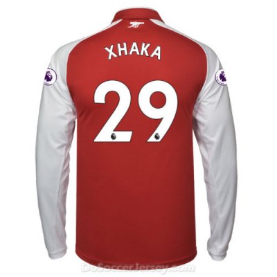 Arsenal 2017/18 Home XHAKA #29 Long Sleeved Shirt Soccer Jersey
