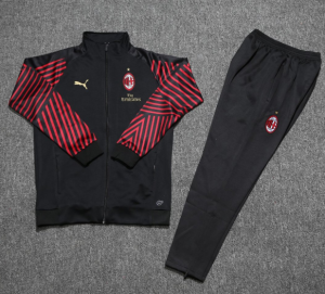 AC Milan 2018/19 Black Training Suit (Jacket+Trouser)