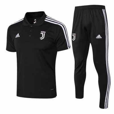 Juventus 2018/19 Black Polo Shirt + Pants Training Suit