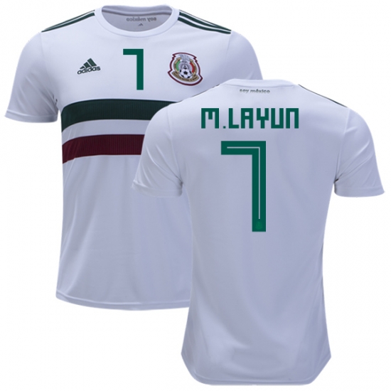 Mexico 2018 World Cup Away MIGUEL LAYUN 7 Shirt Soccer Jersey - Click Image to Close