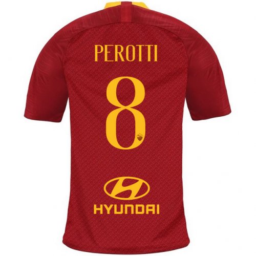 AS Roma 2018/19 PEROTTI 8 Home Shirt Soccer Jersey